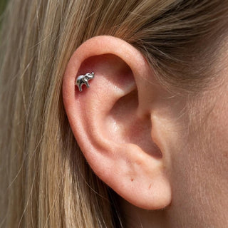 Titanium Labret Elephant Internally Threaded