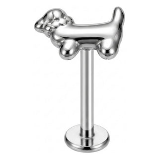 Titanium Labret Dog Internally Threaded