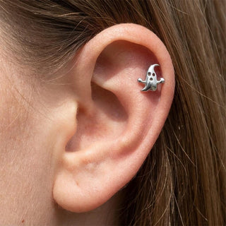 Titanium Top Spooky Halloween Ghost Internally Threaded
