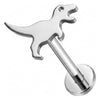 Titanium Labret Dinosaur Internally Threaded