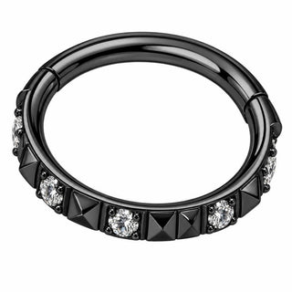 Ring Alternating Stones And Pyramids Clicker