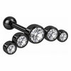 Barbell Five Stone Curved Cluster