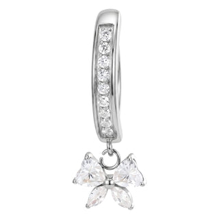 Belly Button Piercing Dangling Stone Butterfly Clicker Clicker