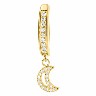 Belly Button Piercing Dangling Crescent Moon Clicker