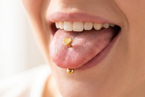 Piercing Langue Cœur